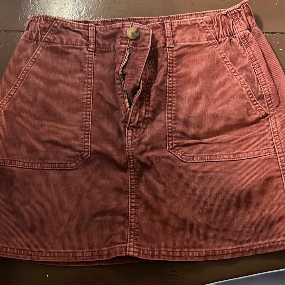 Pink corduroy skirt